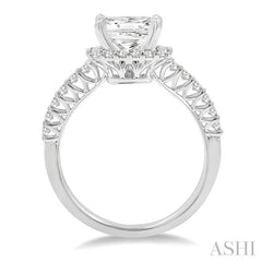 1/2 Ctw Diamond Semi-Mount Engagement Ring in 14K White Gold