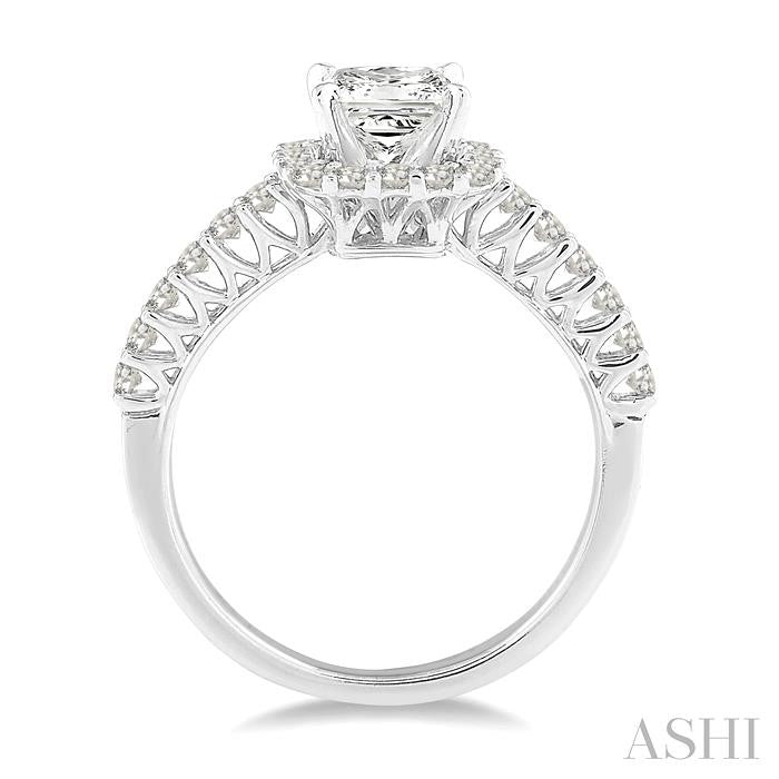 1/2 Ctw Diamond Semi-Mount Engagement Ring in 14K White Gold