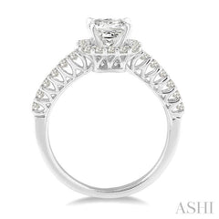 1/2 Ctw Diamond Semi-Mount Engagement Ring in 14K White Gold