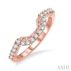 1/3 Ctw Round Cut Diamond Wedding Band in 14K Rose Gold