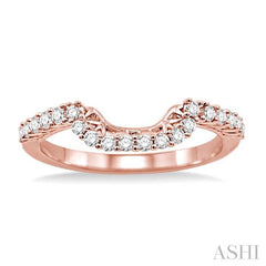 1/3 Ctw Round Cut Diamond Wedding Band in 14K Rose Gold