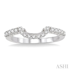 1/3 Ctw Round Cut Diamond Wedding Band in 14K White Gold