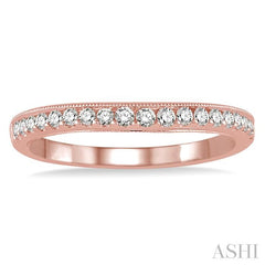 1/4 Ctw Round Cut Diamond Wedding Band in 14K Rose Gold