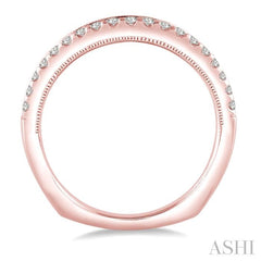1/4 Ctw Round Cut Diamond Wedding Band in 14K Rose Gold