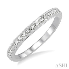 1/4 Ctw Round Cut Diamond Wedding Band in 14K White Gold