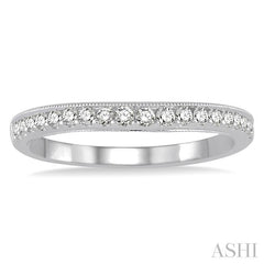 1/4 Ctw Round Cut Diamond Wedding Band in 14K White Gold