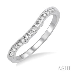 1/5 Ctw Round Cut Diamond Wedding Band in 14K White Gold
