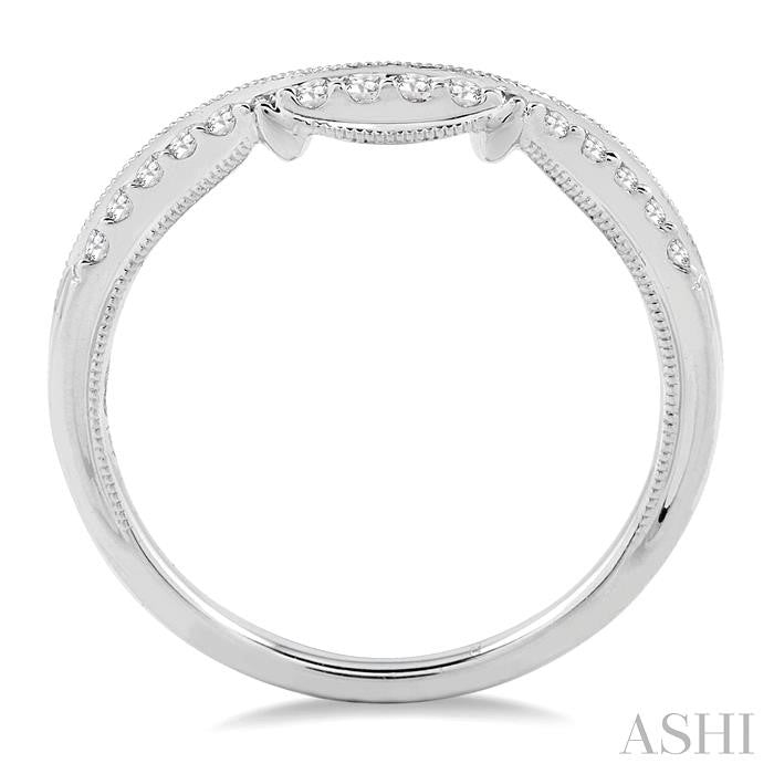 1/5 Ctw Round Cut Diamond Wedding Band in 14K White Gold