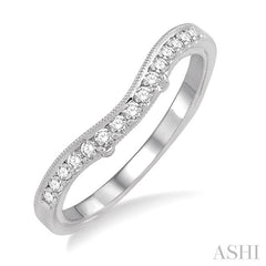 1/5 Ctw Round Cut Diamond Wedding Band in 14K White Gold