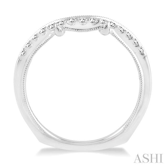 1/5 Ctw Round Cut Diamond Wedding Band in 14K White Gold