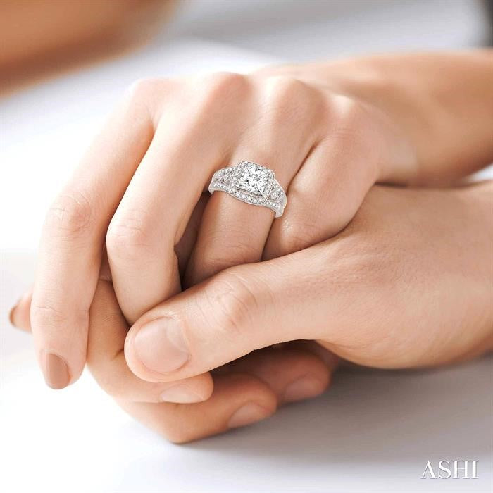 1/2 Ctw Diamond Semi-Mount Engagement Ring in 14K White Gold