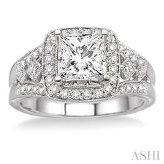 1/2 Ctw Diamond Semi-Mount Engagement Ring in 14K White Gold