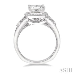 1/2 Ctw Diamond Semi-Mount Engagement Ring in 14K White Gold