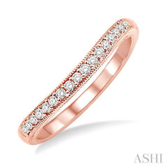 1/6 Ctw Round Cut Diamond Wedding Band in 14K Rose Gold