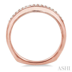 1/6 Ctw Round Cut Diamond Wedding Band in 14K Rose Gold