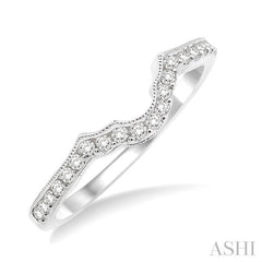 1/5 Ctw Round Cut Diamond Wedding Band in 14K White Gold