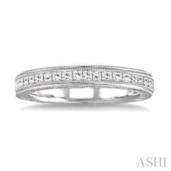 7/8 Ctw Diamond Matching Wedding Band in 18K White Gold