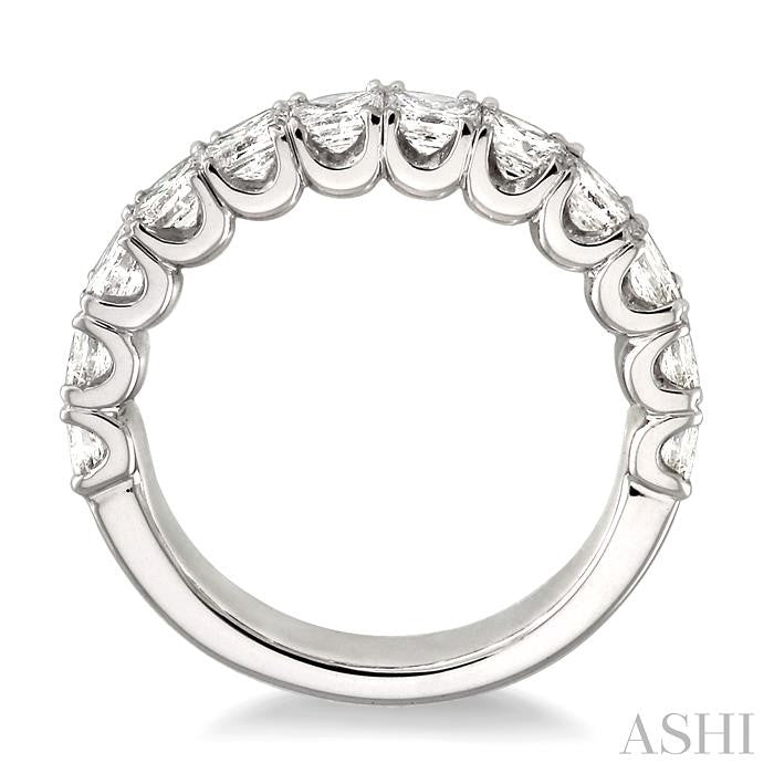 2 3/8 Ctw Princess Cut Diamond Matching Wedding Band in 18K White Gold