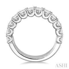 2 3/8 Ctw Princess Cut Diamond Matching Wedding Band in 18K White Gold