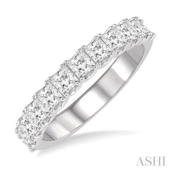 1 1/5 Ctw Princess Cut Diamond Matching Wedding Band in 14K White Gold