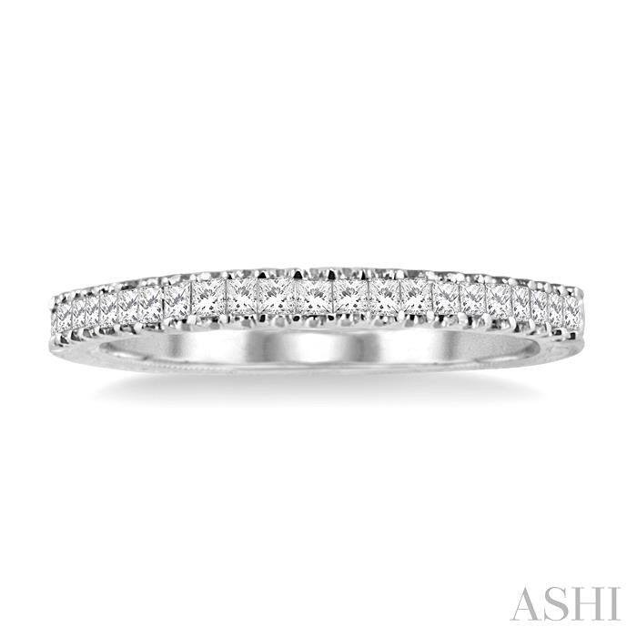 1/3 Ctw Princess Cut Diamond Matching Wedding Band in 14K White Gold