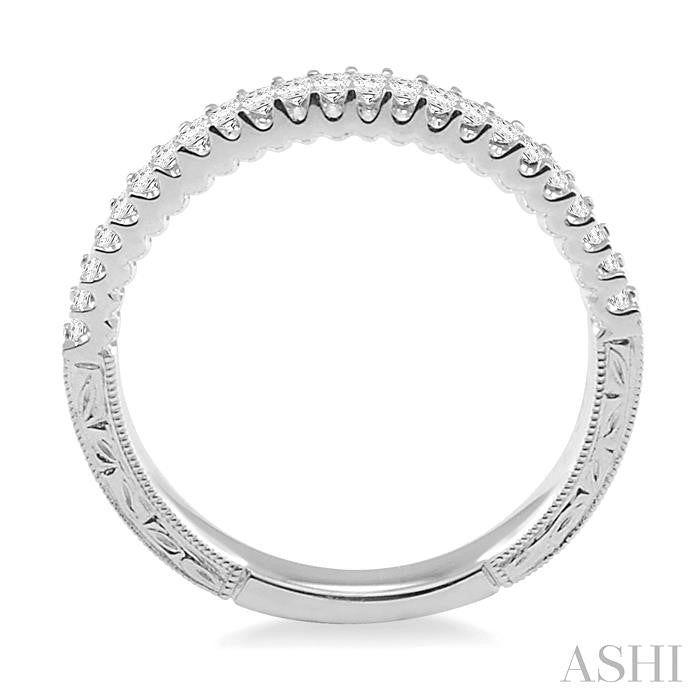 1/3 Ctw Princess Cut Diamond Matching Wedding Band in 14K White Gold