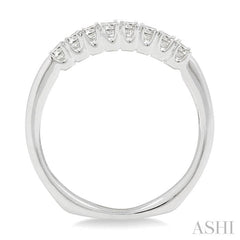 5/8 Ctw Princess Cut Diamond Wedding Band in 14K White Gold