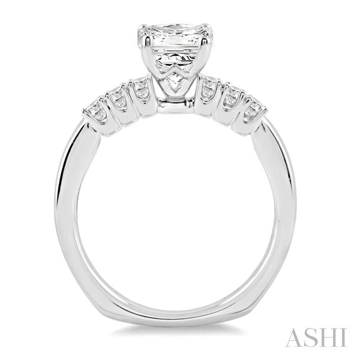 3/8 Ctw Diamond Semi-Mount Engagement Ring in 14K White Gold