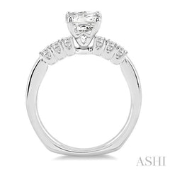 3/8 Ctw Diamond Semi-Mount Engagement Ring in 14K White Gold