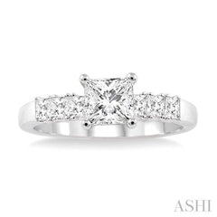 1/2 Ctw Diamond Semi-Mount Engagement Ring in Platinum