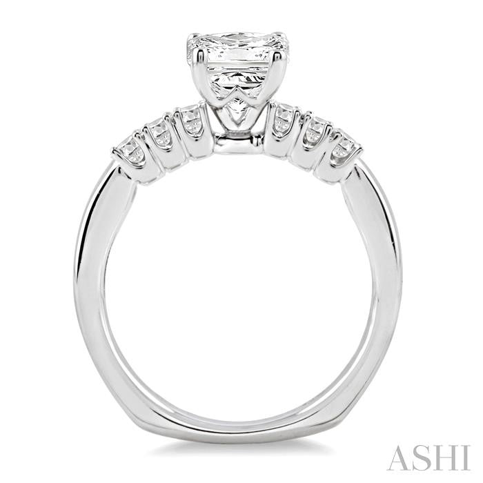 1/2 Ctw Diamond Semi-Mount Engagement Ring in Platinum