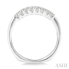 3/8 Ctw Princess Cut Diamond Wedding Band in 14K White Gold