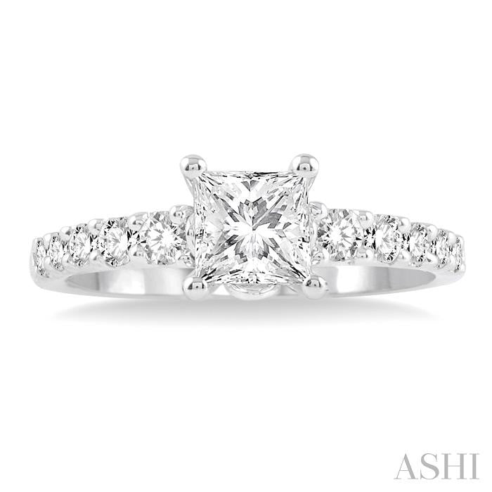 3/8 Ctw Diamond Semi-Mount Engagement Ring in Platinum
