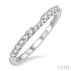 1/3 Ctw Round Cut Diamond Wedding Band in 14K White Gold