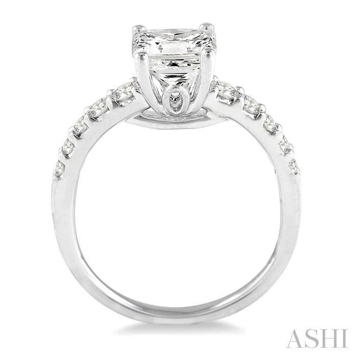 1/3 Ctw Diamond Semi-Mount Engagement Ring in 14K White Gold