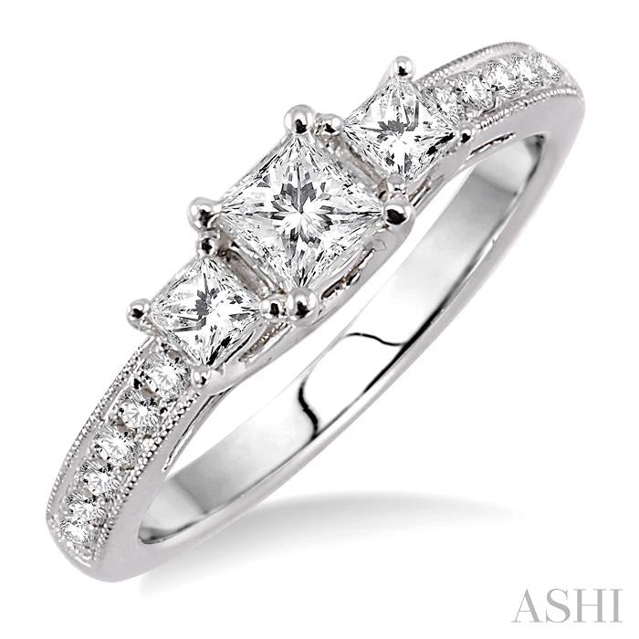 1/2 ctw Diamond Semi-Mount Engagement Ring in 14K White Gold