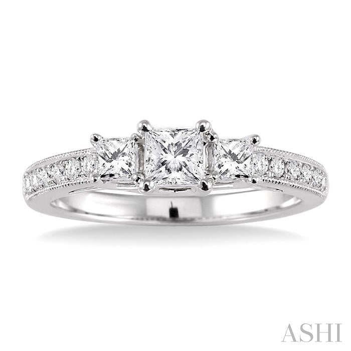 1/2 Ctw Diamond Semi-Mount Engagement Ring in 14K White Gold