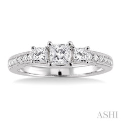 1/2 Ctw Diamond Semi-Mount Engagement Ring in 14K White Gold
