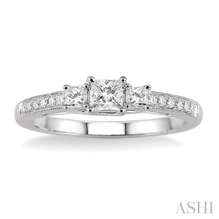 1/5 ctw Diamond Semi-Mount Engagement Ring in 14K White Gold