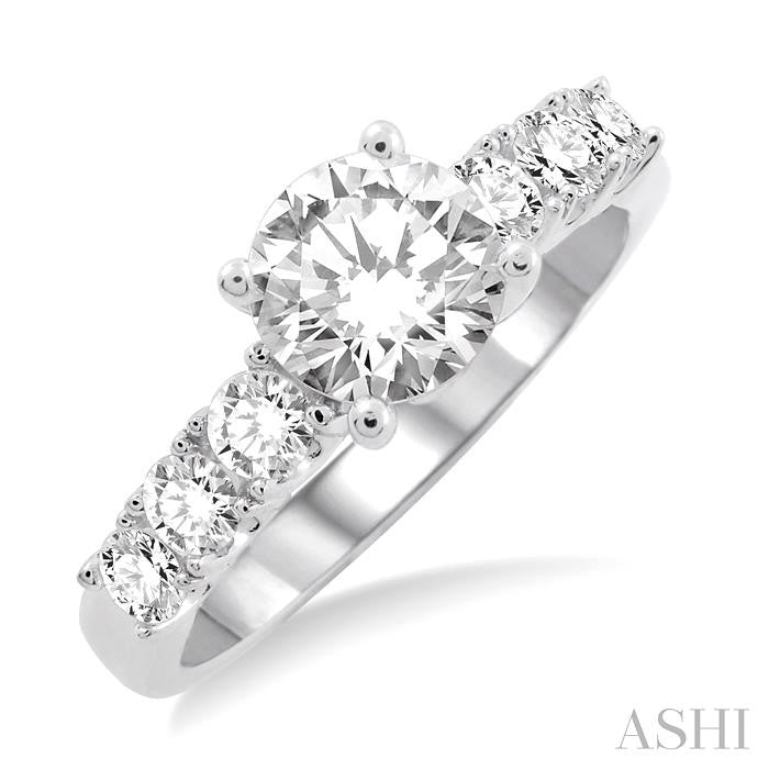 1/2 Ctw Diamond Semi-Mount Engagement Ring in 14K White Gold