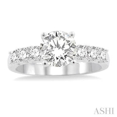 1/2 Ctw Diamond Semi-Mount Engagement Ring in 14K White Gold