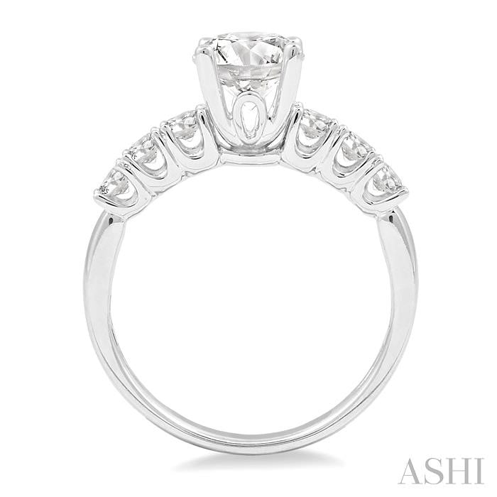 1/2 Ctw Diamond Semi-Mount Engagement Ring in 14K White Gold