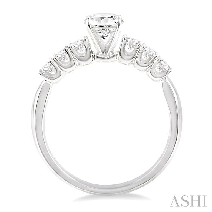 3/8 Ctw Diamond Semi-Mount Engagement Ring in 14K White Gold
