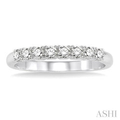 3/8 Ctw Round Cut Diamond Wedding Band in 14K White Gold