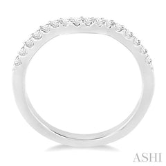 1/3 Ctw Round Cut Diamond Wedding Band in 14K White Gold