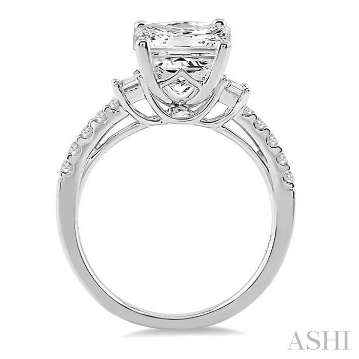 3/8 Ctw Diamond Semi-Mount Engagement Ring in 14K White Gold