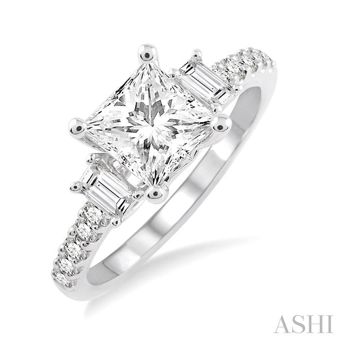 3/8 Ctw Diamond Semi-Mount Engagement Ring in Platinum