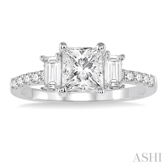 3/8 Ctw Diamond Semi-Mount Engagement Ring in Platinum