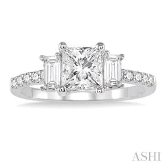 3/8 Ctw Diamond Semi-Mount Engagement Ring in Platinum