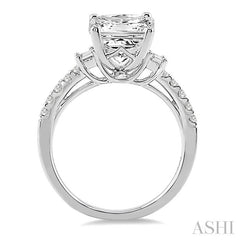 3/8 Ctw Diamond Semi-Mount Engagement Ring in Platinum